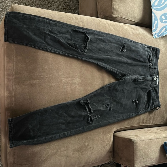 PacSun Men’s Slim 30x32 Black Jeans with rips - Picture 1 of 7
